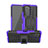 Silikon Hülle Handyhülle und Kunststoff Schutzhülle Hartschalen Tasche mit Ständer JX1 für Xiaomi Poco F3 5G Violett