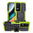 Silikon Hülle Handyhülle und Kunststoff Schutzhülle Hartschalen Tasche mit Ständer JX1 für Xiaomi Poco F4 5G