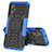 Silikon Hülle Handyhülle und Kunststoff Schutzhülle Hartschalen Tasche mit Ständer JX1 für Xiaomi Poco M4 5G