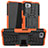 Silikon Hülle Handyhülle und Kunststoff Schutzhülle Hartschalen Tasche mit Ständer JX1 für Xiaomi Poco X3 GT 5G Orange
