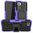 Silikon Hülle Handyhülle und Kunststoff Schutzhülle Hartschalen Tasche mit Ständer JX1 für Xiaomi Poco X3 GT 5G Violett