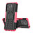 Silikon Hülle Handyhülle und Kunststoff Schutzhülle Hartschalen Tasche mit Ständer JX1 für Xiaomi Redmi 10 Power Pink