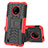 Silikon Hülle Handyhülle und Kunststoff Schutzhülle Hartschalen Tasche mit Ständer JX2 für Nokia C200