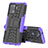 Silikon Hülle Handyhülle und Kunststoff Schutzhülle Hartschalen Tasche mit Ständer JX2 für Oppo Reno5 F