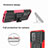 Silikon Hülle Handyhülle und Kunststoff Schutzhülle Hartschalen Tasche mit Ständer JX2 für Oppo Reno5 Z 5G