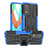 Silikon Hülle Handyhülle und Kunststoff Schutzhülle Hartschalen Tasche mit Ständer JX2 für Realme 8 5G
