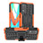 Silikon Hülle Handyhülle und Kunststoff Schutzhülle Hartschalen Tasche mit Ständer JX2 für Realme Q3 5G Orange