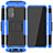 Silikon Hülle Handyhülle und Kunststoff Schutzhülle Hartschalen Tasche mit Ständer JX2 für Samsung Galaxy M32 5G