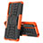 Silikon Hülle Handyhülle und Kunststoff Schutzhülle Hartschalen Tasche mit Ständer JX2 für Sony Xperia 1 IV SO-51C Orange