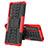 Silikon Hülle Handyhülle und Kunststoff Schutzhülle Hartschalen Tasche mit Ständer JX2 für Sony Xperia 1 IV SO-51C Rot