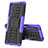 Silikon Hülle Handyhülle und Kunststoff Schutzhülle Hartschalen Tasche mit Ständer JX2 für Sony Xperia 1 IV SO-51C Violett