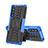 Silikon Hülle Handyhülle und Kunststoff Schutzhülle Hartschalen Tasche mit Ständer JX2 für Sony Xperia 5 IV Blau