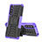 Silikon Hülle Handyhülle und Kunststoff Schutzhülle Hartschalen Tasche mit Ständer JX2 für Sony Xperia 5 IV Violett