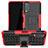 Silikon Hülle Handyhülle und Kunststoff Schutzhülle Hartschalen Tasche mit Ständer JX2 für Vivo Y11s