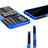 Silikon Hülle Handyhülle und Kunststoff Schutzhülle Hartschalen Tasche mit Ständer JX2 für Vivo Y20s