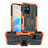 Silikon Hülle Handyhülle und Kunststoff Schutzhülle Hartschalen Tasche mit Ständer JX2 für Vivo Y30 5G