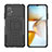 Silikon Hülle Handyhülle und Kunststoff Schutzhülle Hartschalen Tasche mit Ständer JX2 für Xiaomi Poco M4 5G Schwarz