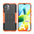 Silikon Hülle Handyhülle und Kunststoff Schutzhülle Hartschalen Tasche mit Ständer JX2 für Xiaomi Redmi A1 Orange