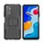 Silikon Hülle Handyhülle und Kunststoff Schutzhülle Hartschalen Tasche mit Ständer JX2 für Xiaomi Redmi Note 11 4G (2022)