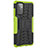 Silikon Hülle Handyhülle und Kunststoff Schutzhülle Hartschalen Tasche mit Ständer JX3 für Samsung Galaxy A72 4G Grün