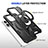 Silikon Hülle Handyhülle und Kunststoff Schutzhülle Hartschalen Tasche mit Ständer K02C für Apple iPhone 14 Pro