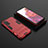Silikon Hülle Handyhülle und Kunststoff Schutzhülle Hartschalen Tasche mit Ständer KC1 für Samsung Galaxy S20 FE 4G Rot