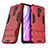 Silikon Hülle Handyhülle und Kunststoff Schutzhülle Hartschalen Tasche mit Ständer KC1 für Xiaomi Redmi 9 Prime India