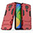Silikon Hülle Handyhülle und Kunststoff Schutzhülle Hartschalen Tasche mit Ständer KC1 für Xiaomi Redmi Note 9
