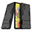 Silikon Hülle Handyhülle und Kunststoff Schutzhülle Hartschalen Tasche mit Ständer KC3 für Samsung Galaxy M40S