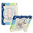 Silikon Hülle Handyhülle und Kunststoff Schutzhülle Hartschalen Tasche mit Ständer L01 für Apple iPad Pro 11 (2022) Blau
