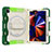 Silikon Hülle Handyhülle und Kunststoff Schutzhülle Hartschalen Tasche mit Ständer L03 für Apple iPad Pro 12.9 (2022) Grün