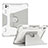 Silikon Hülle Handyhülle und Kunststoff Schutzhülle Hartschalen Tasche mit Ständer L04 für Apple iPad Pro 11 (2022) Grau