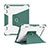 Silikon Hülle Handyhülle und Kunststoff Schutzhülle Hartschalen Tasche mit Ständer L04 für Apple iPad Pro 12.9 (2022) Grün