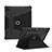 Silikon Hülle Handyhülle und Kunststoff Schutzhülle Hartschalen Tasche mit Ständer L04 für Apple iPad Pro 12.9 (2022) Schwarz