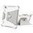 Silikon Hülle Handyhülle und Kunststoff Schutzhülle Hartschalen Tasche mit Ständer L05 für Apple iPad Pro 11 (2021) Grau