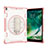 Silikon Hülle Handyhülle und Kunststoff Schutzhülle Hartschalen Tasche mit Ständer L07 für Apple iPad Pro 10.5 Rosegold