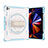 Silikon Hülle Handyhülle und Kunststoff Schutzhülle Hartschalen Tasche mit Ständer L07 für Apple iPad Pro 12.9 (2021) Blau