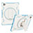 Silikon Hülle Handyhülle und Kunststoff Schutzhülle Hartschalen Tasche mit Ständer L08 für Apple iPad Pro 11 (2022) Blau