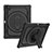 Silikon Hülle Handyhülle und Kunststoff Schutzhülle Hartschalen Tasche mit Ständer L08 für Apple iPad Pro 12.9 (2020) Schwarz