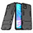 Silikon Hülle Handyhülle und Kunststoff Schutzhülle Hartschalen Tasche mit Ständer M01 für Oppo A72 5G