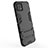 Silikon Hülle Handyhülle und Kunststoff Schutzhülle Hartschalen Tasche mit Ständer M01 für Oppo A72 5G