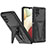 Silikon Hülle Handyhülle und Kunststoff Schutzhülle Hartschalen Tasche mit Ständer MQ1 für Samsung Galaxy A12 5G