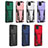 Silikon Hülle Handyhülle und Kunststoff Schutzhülle Hartschalen Tasche mit Ständer MQ1 für Samsung Galaxy A22 5G