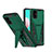 Silikon Hülle Handyhülle und Kunststoff Schutzhülle Hartschalen Tasche mit Ständer MQ1 für Samsung Galaxy A51 5G Grün