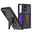 Silikon Hülle Handyhülle und Kunststoff Schutzhülle Hartschalen Tasche mit Ständer MQ1 für Samsung Galaxy A72 4G