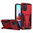 Silikon Hülle Handyhülle und Kunststoff Schutzhülle Hartschalen Tasche mit Ständer MQ1 für Xiaomi Poco M5S Rot