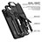 Silikon Hülle Handyhülle und Kunststoff Schutzhülle Hartschalen Tasche mit Ständer MQ1 für Xiaomi Redmi Note 11 4G (2022)
