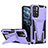 Silikon Hülle Handyhülle und Kunststoff Schutzhülle Hartschalen Tasche mit Ständer MQ1 für Xiaomi Redmi Note 11T 5G Violett