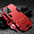 Silikon Hülle Handyhülle und Kunststoff Schutzhülle Hartschalen Tasche mit Ständer R01 für Realme 9 Pro+ Plus 5G Rot