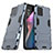 Silikon Hülle Handyhülle und Kunststoff Schutzhülle Hartschalen Tasche mit Ständer T01 für Oppo Find X3 Pro 5G